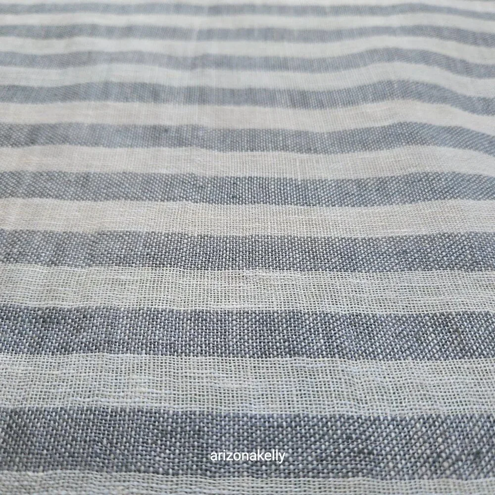 NWOT Linen Gudrun Sjödén Scarf Green Grey Sweden Scandinavian